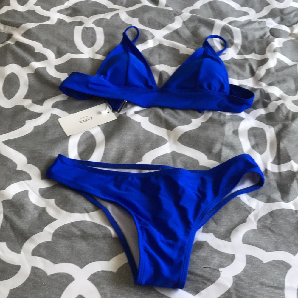 Blue bikini